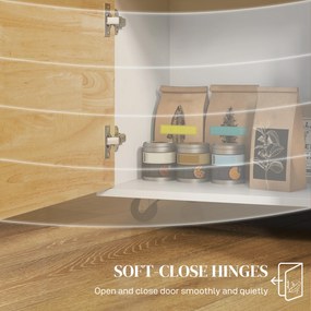 HOMCOM Wózek kuchenny, przenośna wyspa kuchenna, trolley kuchenny z przegrodami, szafką i blatem roboczym, Biały