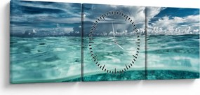 Obraz - Widok pod poziomem morza (z zegarem) (90x30 cm)