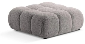 Jasnoszary podnóżek modułowy z materiału bouclé Bellis – Micadoni Home