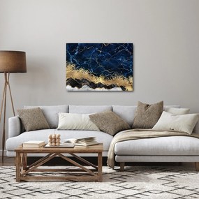 Obraz - Ciemnoniebieski marmur (70x50 cm)