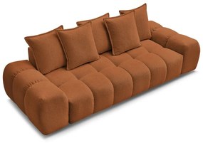 Sofa z tkaniny szenilowej w kolorze terakoty 278 cm Everest – Bobochic Paris