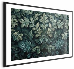 Plakat Wiktoriańskie liście 42x29,7 cm z ramą czarną z marginesem ARTGEIST B