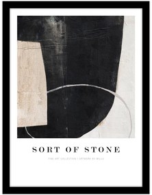 Obraz 32x42 cm Sort Of Stone – Malerifabrikken