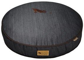 Ciemnoniebieskie legowisko dla psów ø 70 cm Round Bed Denim Medieval Blue / Dark Chocolate S – P.L.A.Y.