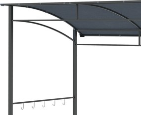 Outsunny Pawilon grillowy z ochroną przed deszczem haki na akcesoria szary 215x150x174220 cm Aosom PL