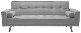 Szara rozkładana sofa NESTOR VELVET