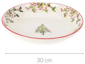 Świąteczna miska z kamionki, Ø 30 cm