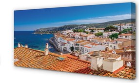 Duży obraz na płótnie Miasto Pomiędzy Morzem a Górami