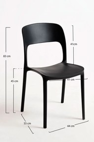 Zestaw 4 Krzese Inis