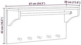 Wieszak do przedpokoju drewno akacjowe M7-H64
