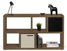 Brązowy regał w dekorze orzecha 150x83 cm Berlin – TemaHome
