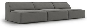Szara aksamitna sofa 240 cm Jodie – Micadoni Home