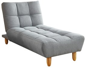 Szezlong rozkładany z tkaniny — ESTEBAN — szary