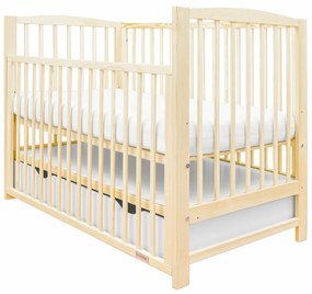 Łóżeczko dziecięce New Baby Lilly z wysuwanymibokami i szufladą, naturalne