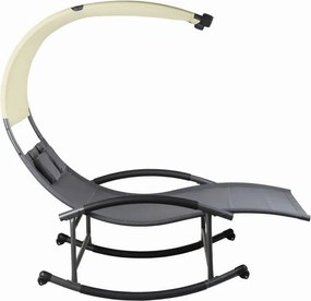 Leżanka ogrodowa dwuosobowa - bujak Sunset 301 z daszkiem