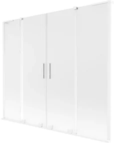 Mexen Velar L Duo parawan nawannowy 2-skrzydłowy rozsuwany 170 x 150 cm, szron, biały - 896-170-003-32-20