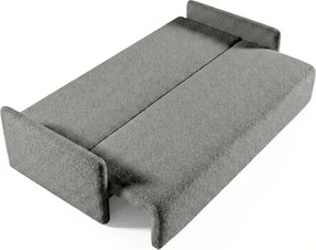 Sofa VENI Rozkładana Dwuosobowa Ciemnoszara Boucle Japandi