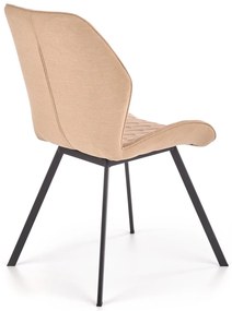 K360 krzesło beżowy, nowoczesne, loft, tkanina,