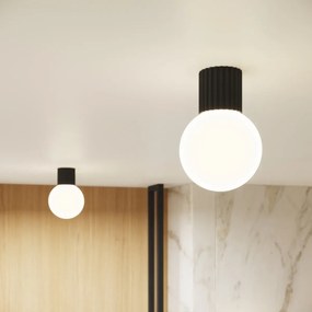 Kinkiet HALO czarny IP44 ryflowany SOLLUX  LIGHTING