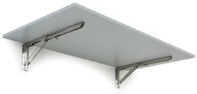 Stół składany na ścianie, 1200 x 600 mm, nośność 30 kg, szary