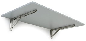 Stół składany na ścianie, 1200 x 600 mm, nośność 30 kg, szary