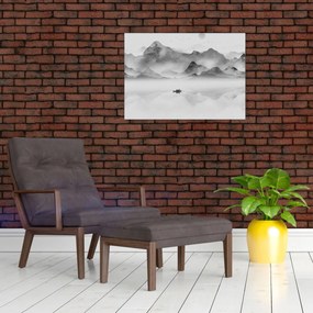 Obraz na szkle - Japońskie jezioro (70x50 cm)