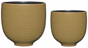 Ceramiczne ręcznie wykonane osłonki na doniczki zestaw 2 szt. ø 31 cm Yuka – Hübsch