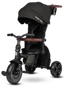 QPlay - Trójkołowy rowerek dziecięcy 7w1 COMFO MAX czarny