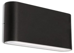 LED2 - LED zewnętrzna lampa ścienna FLAT 2xLED/5W/230V IP65 czarna