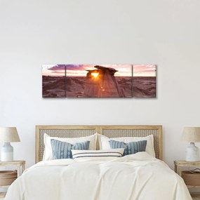 Obraz - zachód słońca na pustyni (170x50 cm)