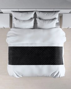 Narzuta hotelowa bieżnik Velvet 60x200cm kolor czarny tkanina połyskliwa, welwetowa