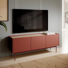 Szafka RTV stojąca COLORE 144 cm do Salonu pod Telewizor - Odcienie czerwieni