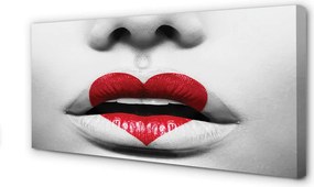 Duży obraz na płótnie Usta z Sercem