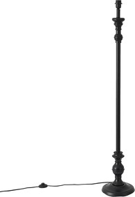 Klasyczna lampa podłogowa czarna bez klosza - Classico