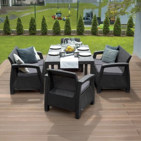 Zestaw mebli ogrodowych Corfu Fiesta grafitowy KETER