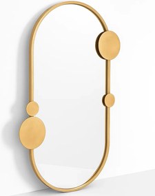 Lustro ścienne SAANA z geometrycznymi zdobieniami, 50 x 76 cm