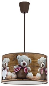 Duolla - Żyrandol dziecięcy na lince BEARS 1xE27/40W/230V śr. 35 cm