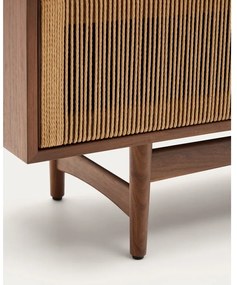 Brązowa szafka pod TV w dekorze orzecha 200x50 cm Elan – Kave Home
