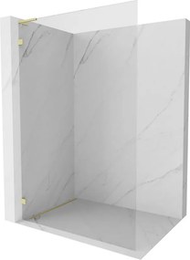 Mexen Lunar L ścianka prysznicowa Walk-in lewa 100 x 200 cm, transparent 8 mm, złota szczotkowana - 830L-100-000-55-00-L