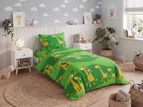 PrzytulneMieszkanie.pl PrzytulneMieszkanie.pl Pościel z bawełny ŻYRAFA zielony