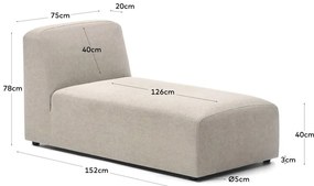 Beżowy moduł sofy Neom – Kave Home