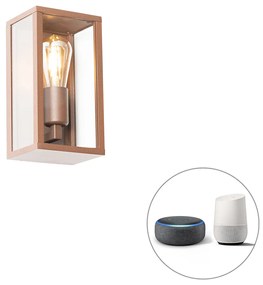 Zewnetrzna Inteligentna lampa ścienna rdzawo-brązowa 26 cm IP44 z WiFi ST64 - CharloisPrzemysłowy Oswietlenie zewnetrzne