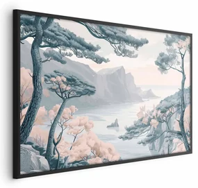 Plakat Błękitne wybrzeże 90x60 cm z ramą czarną bez marginesu ARTGEIST B