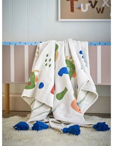 Kremowy koc dziecięcy z bawełny z recyklingu 130x160 cm Sylvie – Bloomingville Mini
