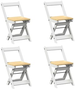 Biały komplet składanych krzeseł minimalistycznych - Nelder