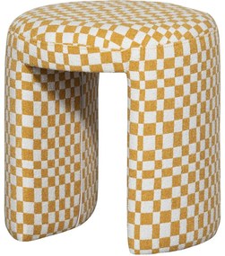 Żółty tapicerowany stołek Charlie – WOOOD