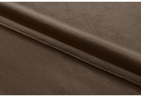 Brązowa zasłona zaciemniająca VELVET 140x270 cm Zawieszanie: Taśma z wiązaniami
