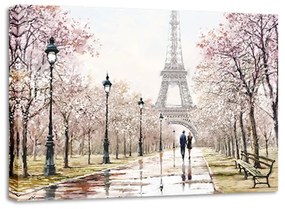 Obraz Styler Canvas Watercolor Paris Melancholy, 85x113 cm