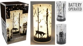 Świecznik bożonarodzeniowy Jeleń z 10 diodami LED, 8 x 15 x 8 cm