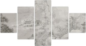 Obraz - Chiński krajobraz (125x70 cm)